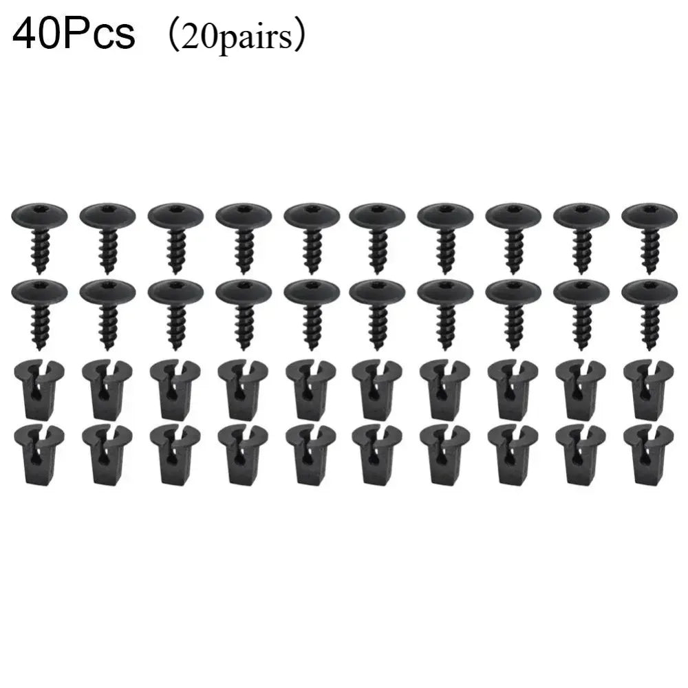 Mudguard Fastener Clips Nylon Snap Screws for VW & Audi 20/40/80pc Auto Fastener Clips SWANS 20pairs