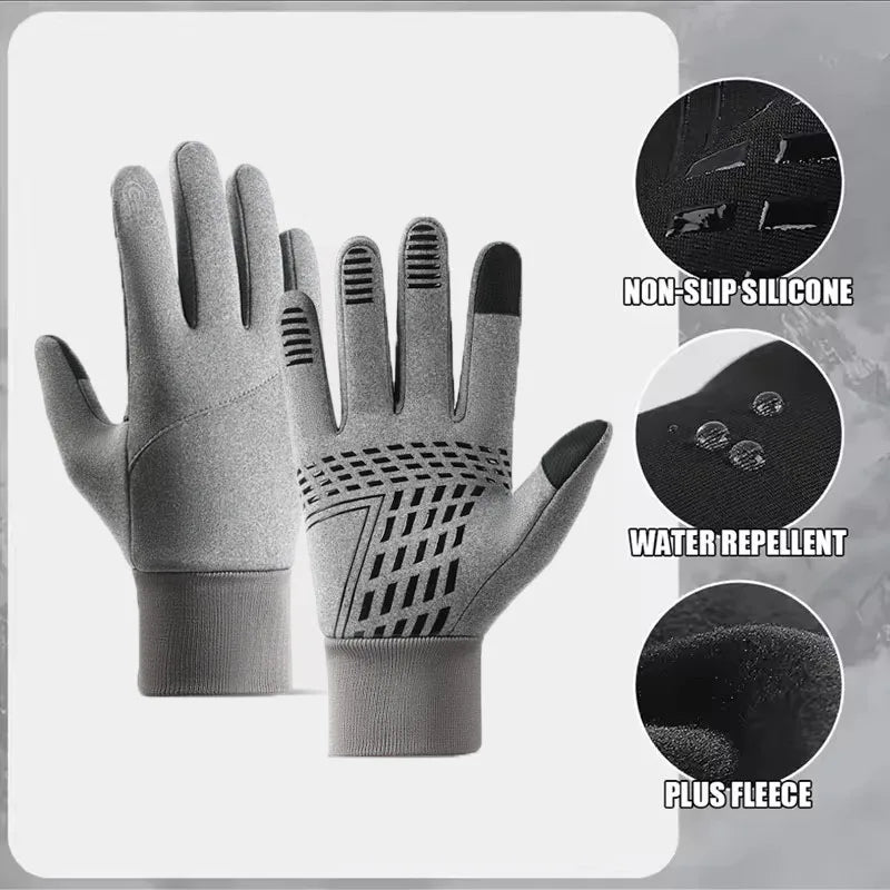 SWANS Winter Cycling Gloves – Touchscreen Non-Slip Unisex Cycling Gloves SWANS Gray L