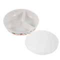 3-Compartment Ceramic Bowl with Lid | Divided Serving Dish Ceramic Serving Bowl SWANS Default Title