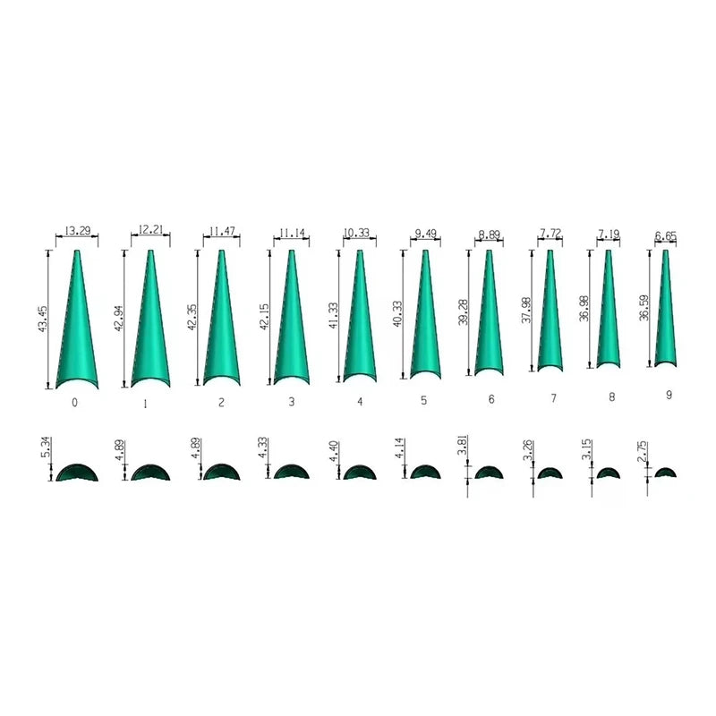 500pcs XXL Stiletto Nail Tips Half Cover Acrylic False Nails False Nail Tips SWANS