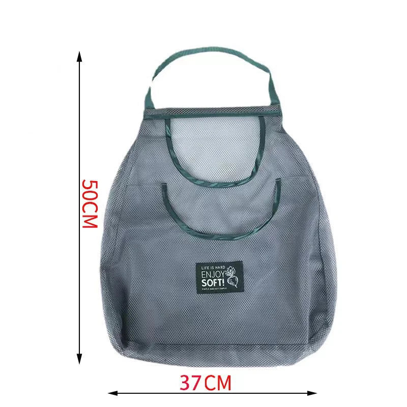 Wall-Mounted Mesh Bag Dispenser & Garbage Bag Holder Bag Dispenser Organizer SWANS XL Double layer