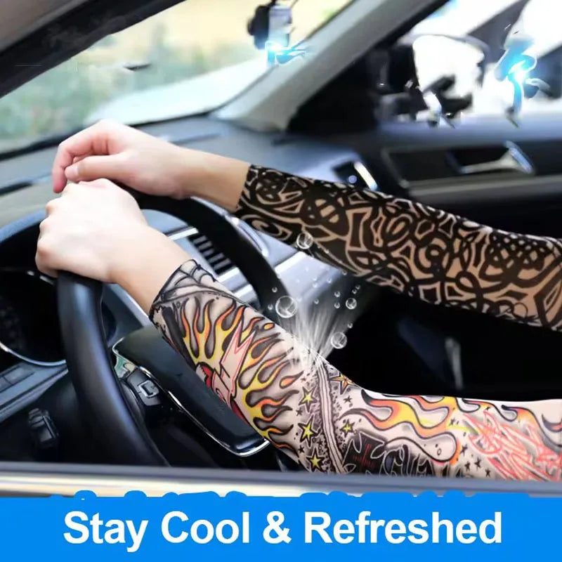 8-Pack Tattoo Arm Sleeves – UV Sun Protection Elastic Covers Tattoo Arm Sleeves SWANS