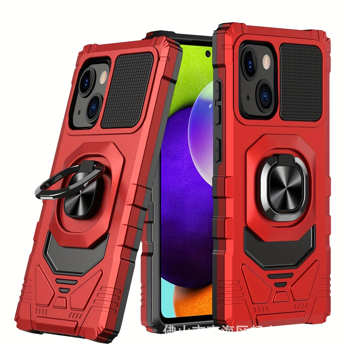 iPhone 15 Pro Max 360° Rotating Stand Case – 2-in-1 Cover Phone Stand Case SWANS Red iPhone 15 Pro