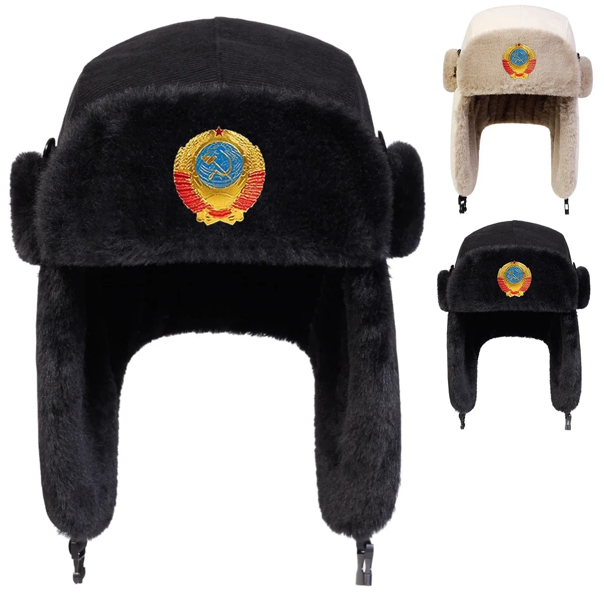Unisex Corduroy Earflap Bomber Hat – Winter Ski Snow Cap Winter Bomber Hat SWANS