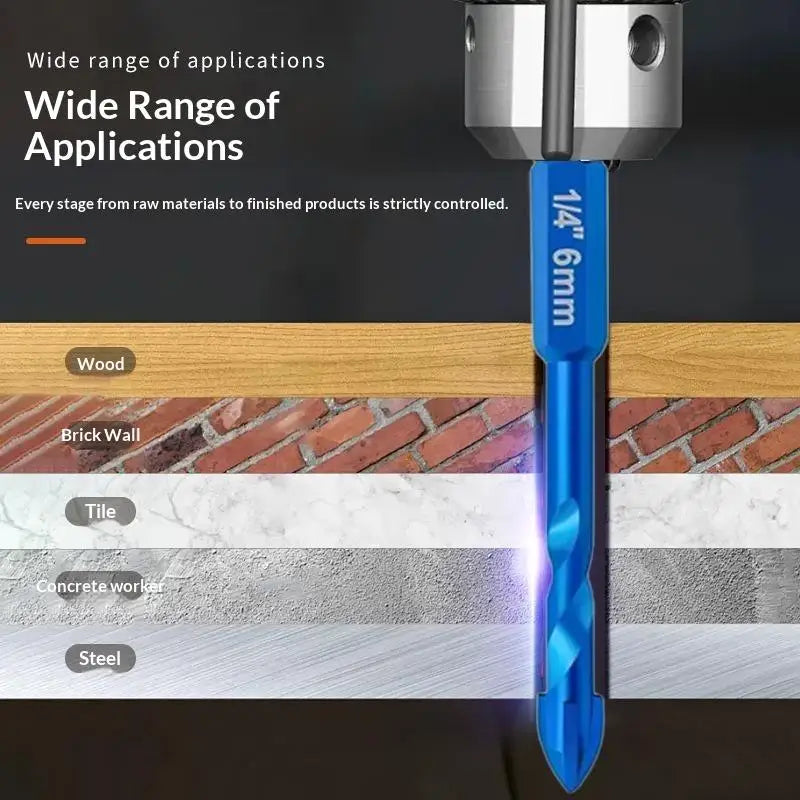 6-Piece Diamond Drill Bit Set – Tile, Marble & Granite Hex Shank Diamond Drill Bit Set SWANS