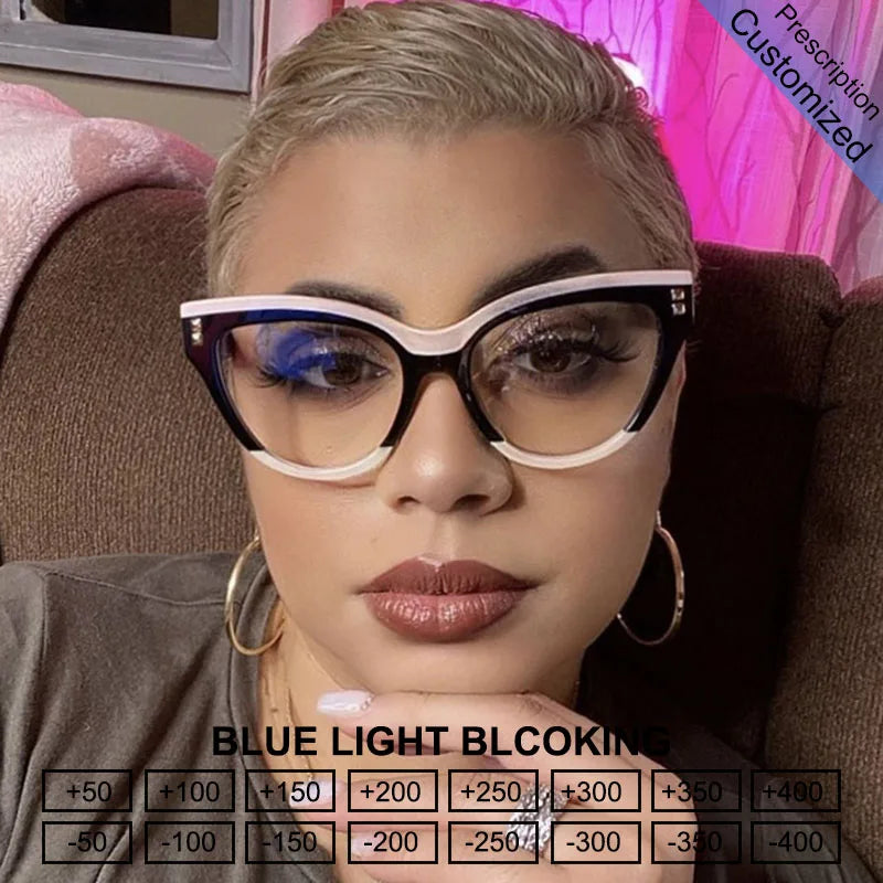 TOYEARN Cat Eye Reading Glasses – Blue Light Blocking Women Reading Glasses SWANS