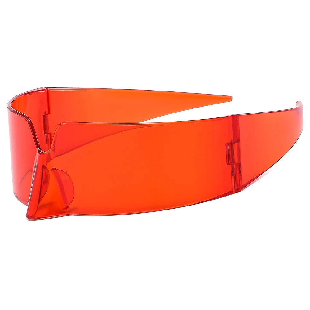 Y2K Rimless UV400 Sunglasses – Punk Vintage Goggle Unisex Fashion Sunglasses SWANS Red