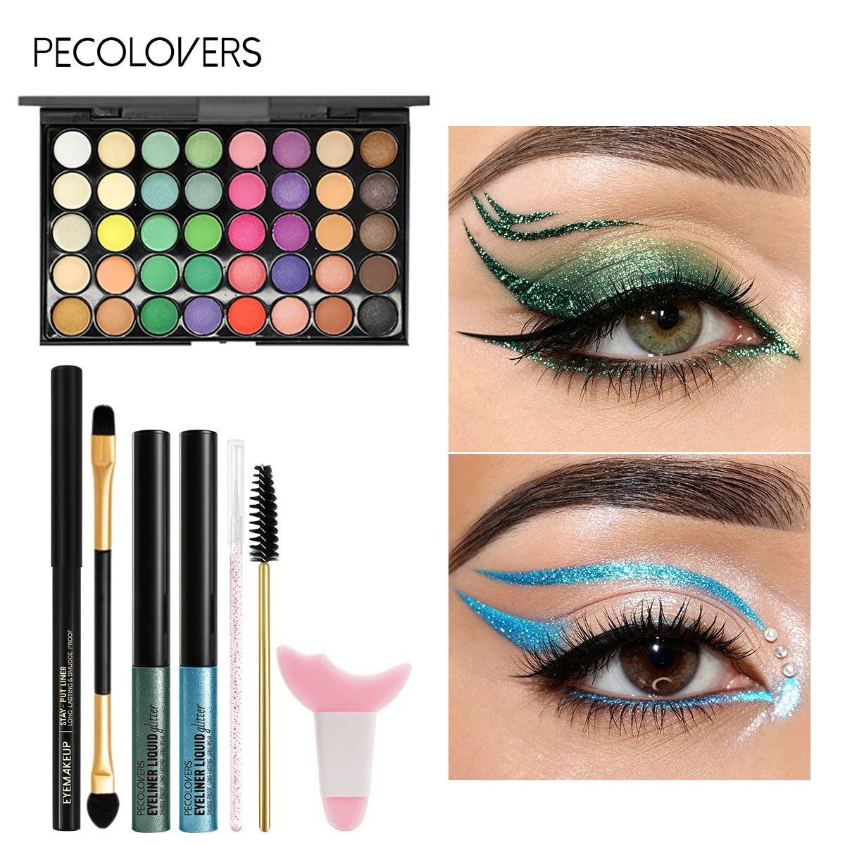 8-Piece Halloween Eye Makeup Set – Palette, Liner & Brushes Eye Makeup Set SWANS set 01