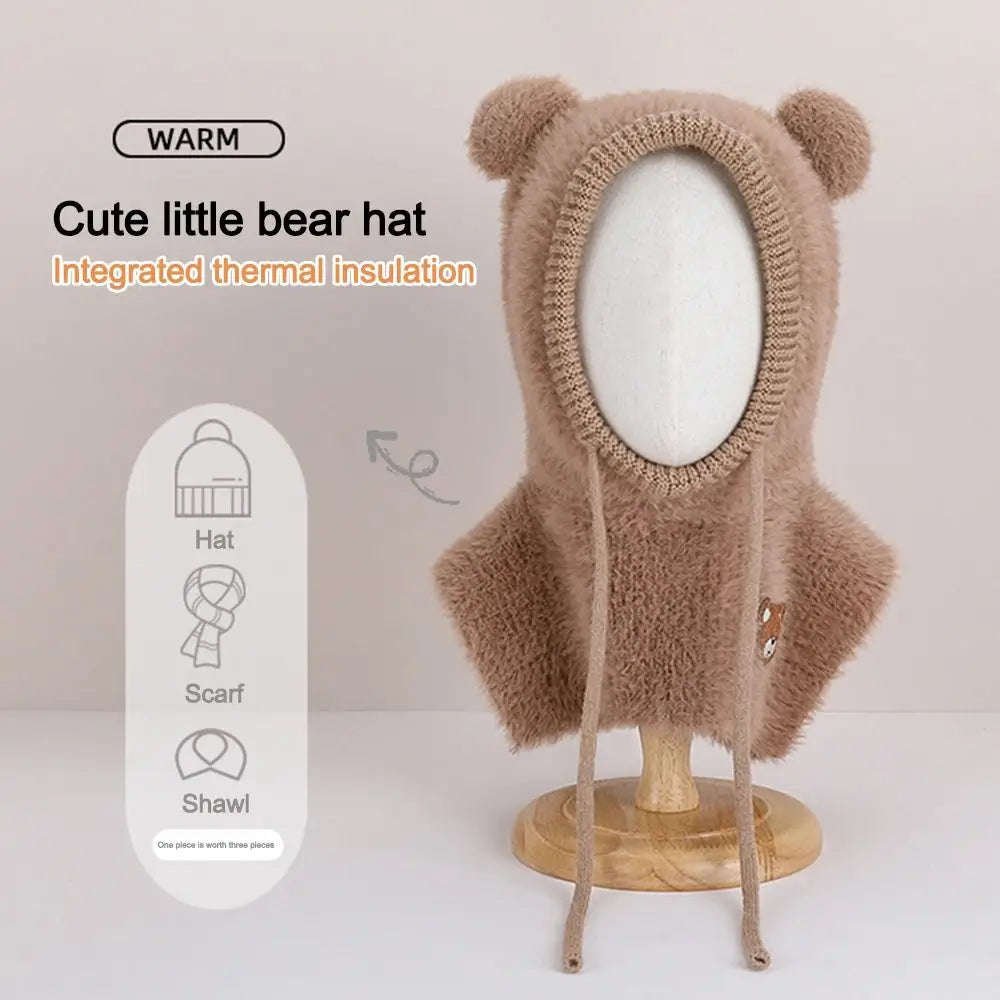Kids Knitted Balaclava Hat Windproof Ear Protection Ages 4-6 Kids Balaclava Hat SWANS