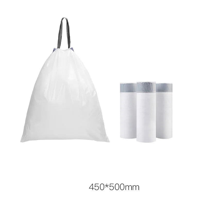 60-Pack Thicken Drawstring Trash Bags – Kitchen & Bathroom Drawstring Trash Bags SWANS 3 rolls 60 pcs 45x50cm