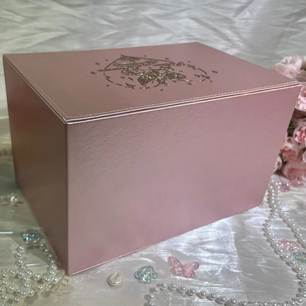 Flower Knows Unicorn Pink Double-Layer Makeup Storage Box Makeup Storage Box SWANS