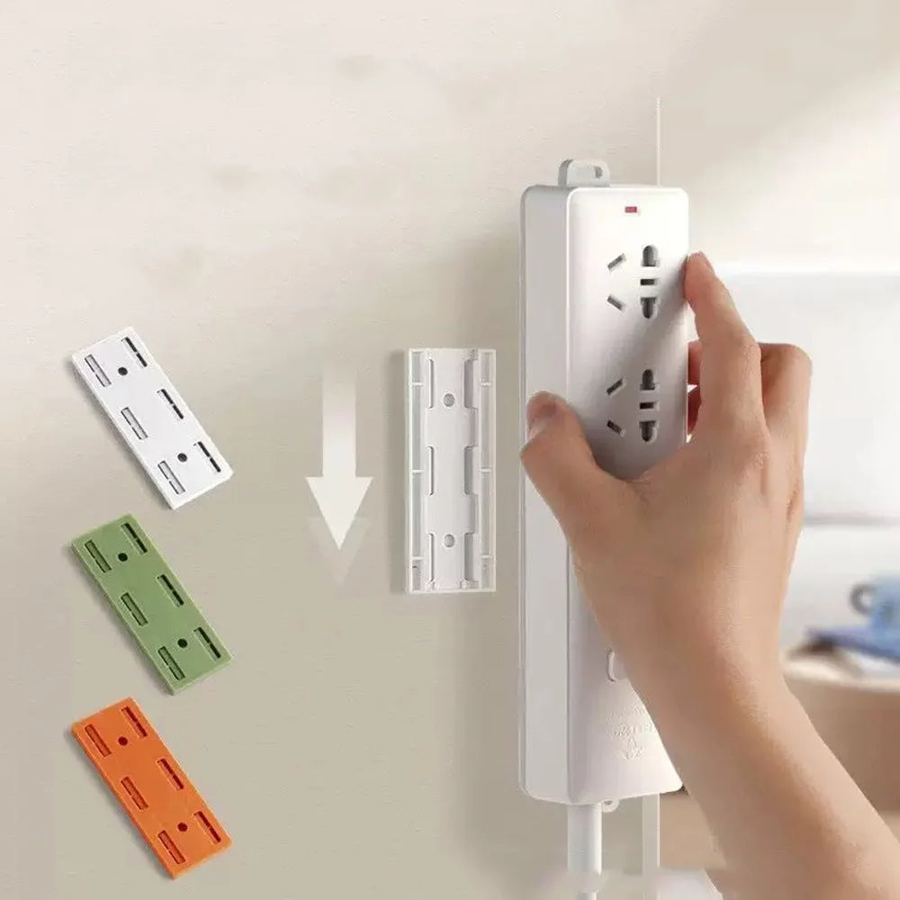 Self-Adhesive Power Strip Holder – No-Drill Wall Mount 5/10 Pack Socket Strip Holder SWANS