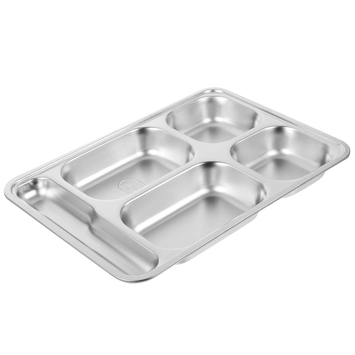 WINOMO XL Stainless Steel Divided Plate – 4 Deep Compartments Divided Dinner Plate SWANS