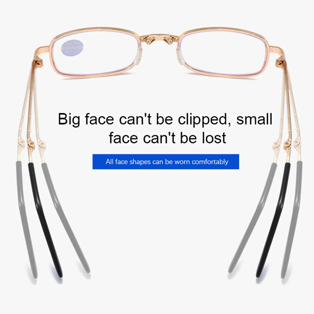 KLASSNUM Folding Blue Light Reading Glasses with Case Reading Glasses SWANS
