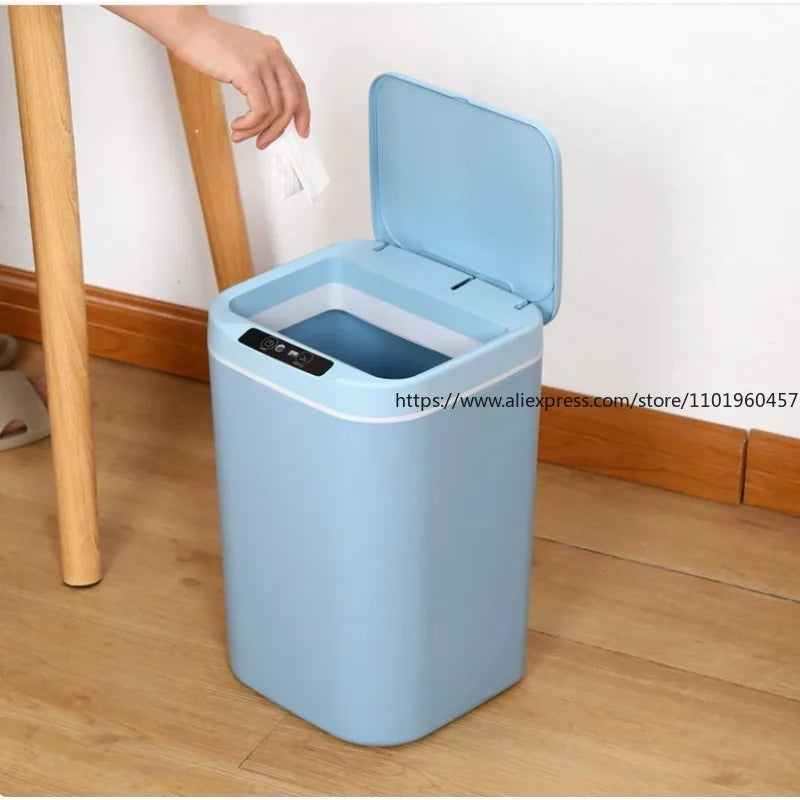 Smart Touchless Sensor Trash Can – Auto-Open Lid for Home Smart Sensor Trash Can SWANS