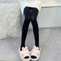 Women's Opaque Thermal Tights – Slim Fit Stretch Pantyhose Thermal Tights SWANS Black One Size