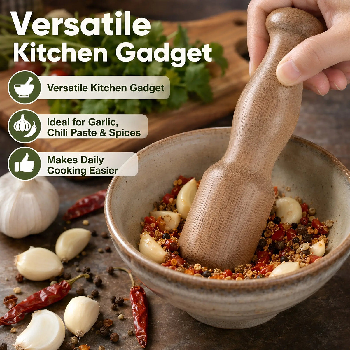 Wooden Sauerkraut Pounder & Fermentation Tamper Tool Fermentation Tamper Tool SWANS