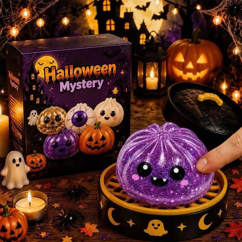 Halloween Squishy Toy Set – Ghost, Pumpkin & Eyeball Squeeze Squishy Squeeze Toy SWANS