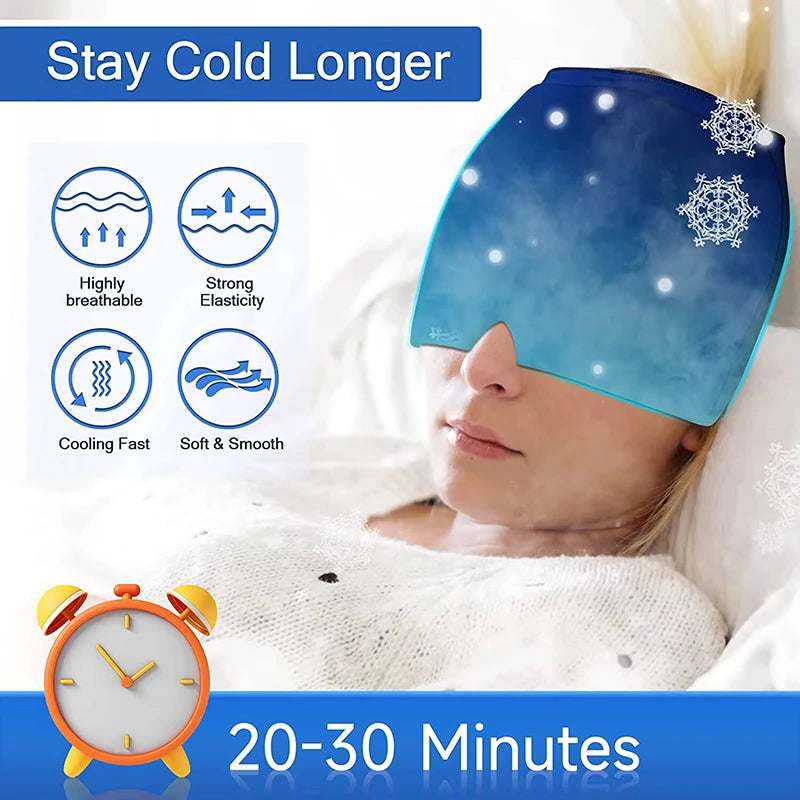 Gel Hot & Cold Therapy Eye Mask – Wearable Head Wrap Gel Therapy Eye Mask SWANS