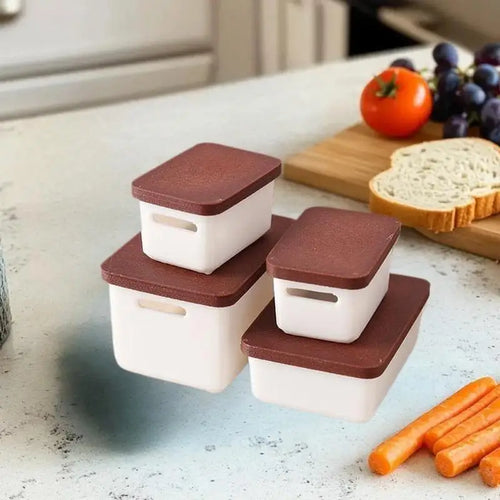1/12 Dollhouse Miniature Food Storage Boxes with Lids – 4pcs Dollhouse Miniature Accessory SWANS