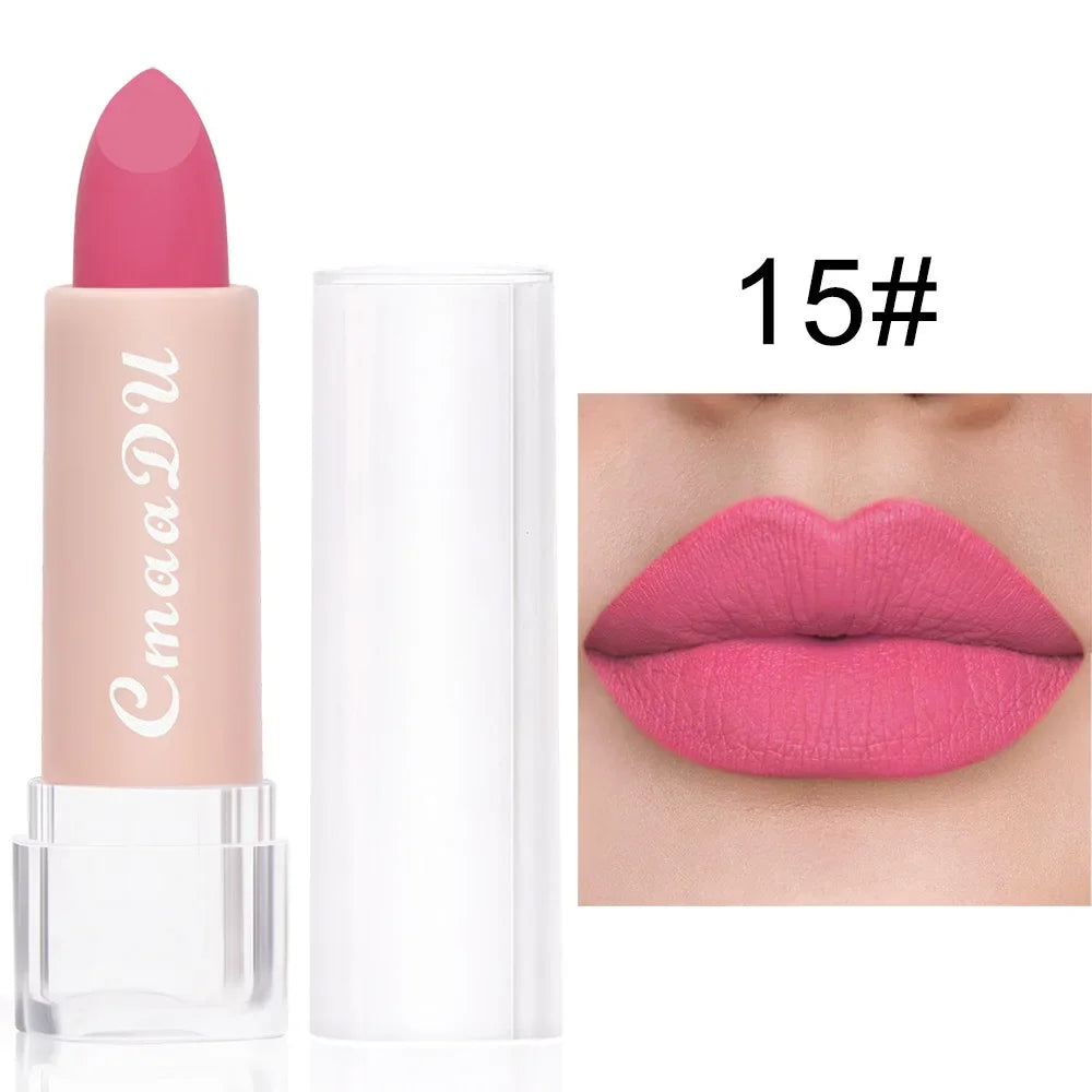 Velvet Matte Lipstick – Long-Lasting Waterproof, 15 Shades Matte Lipstick SWANS 15