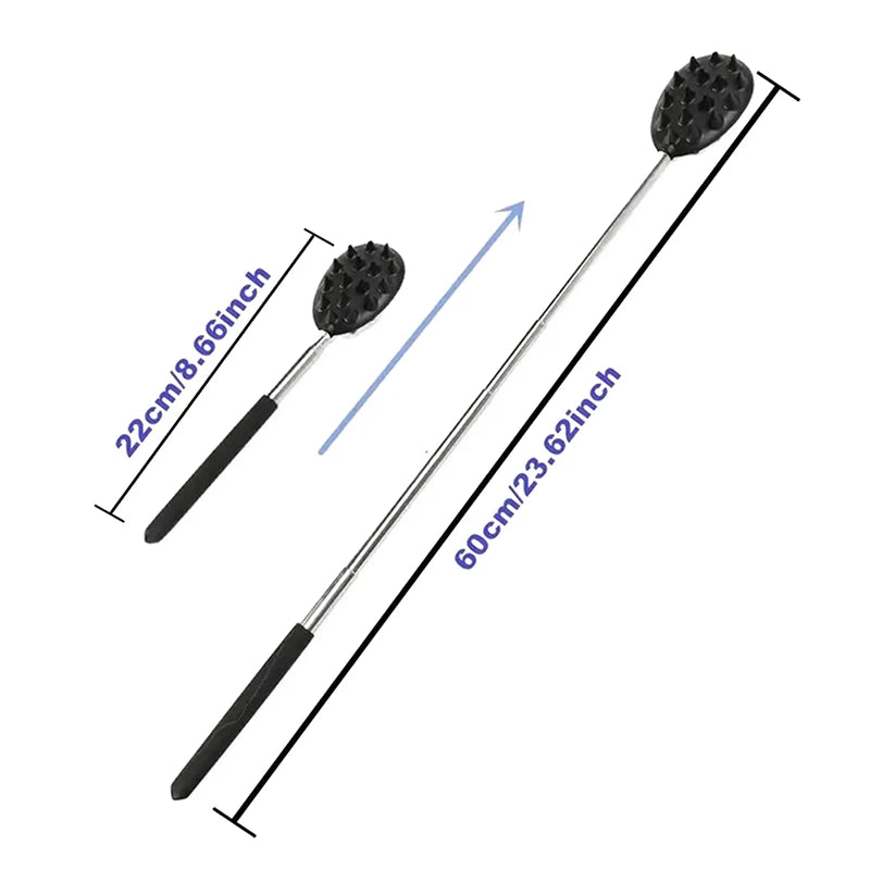 Telescopic Back Scratcher & Massager – Extends to 25" Back Scratcher Massager SWANS Black 02
