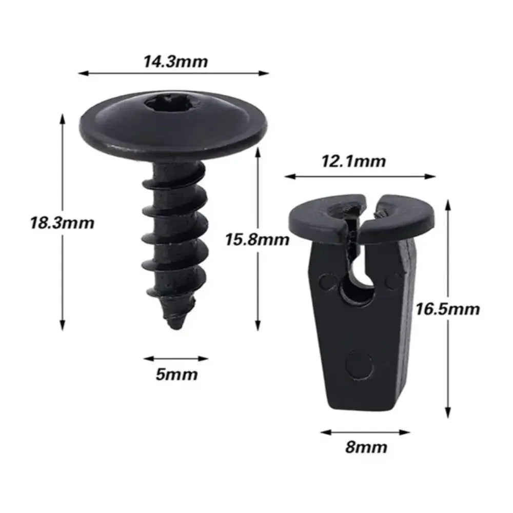 Mudguard Fastener Clips Nylon Snap Screws for VW & Audi 20/40/80pc Auto Fastener Clips SWANS