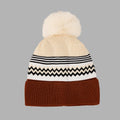 Women's Fluffy Pom-Pom Beanie – Warm Knit Winter Hat Winter Knit Beanie SWANS A Style 4 One Size