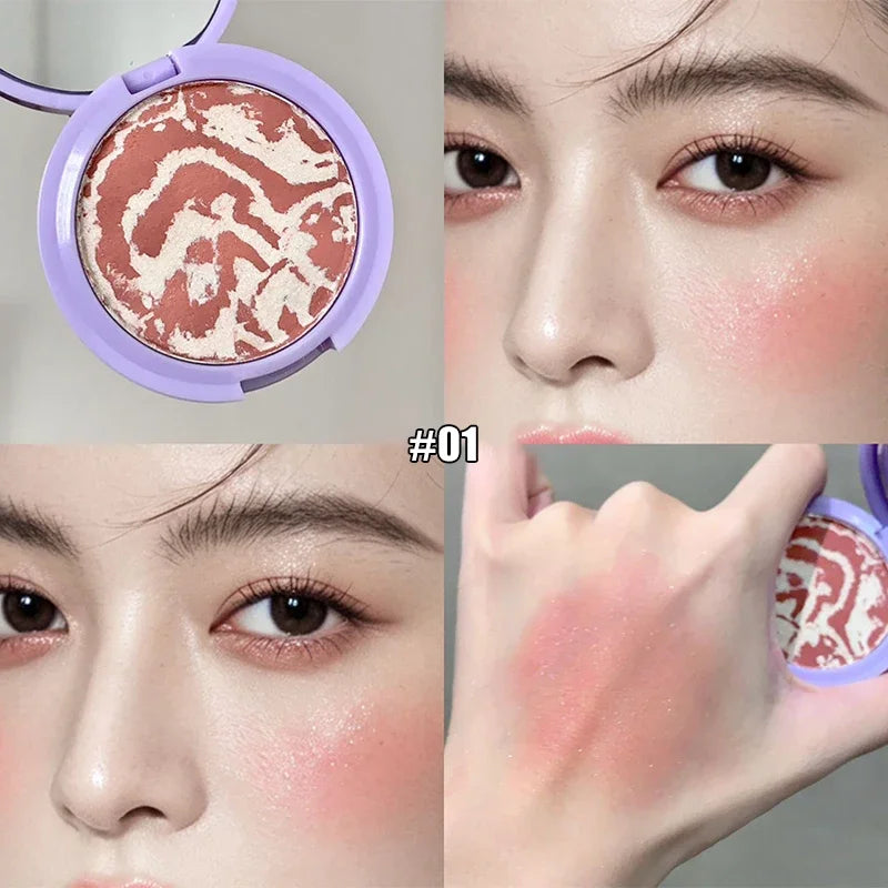 Pearl Shimmer Highlighter Palette – Glitter Eyeshadow & Blusher Face Highlighter Palette SWANS 01