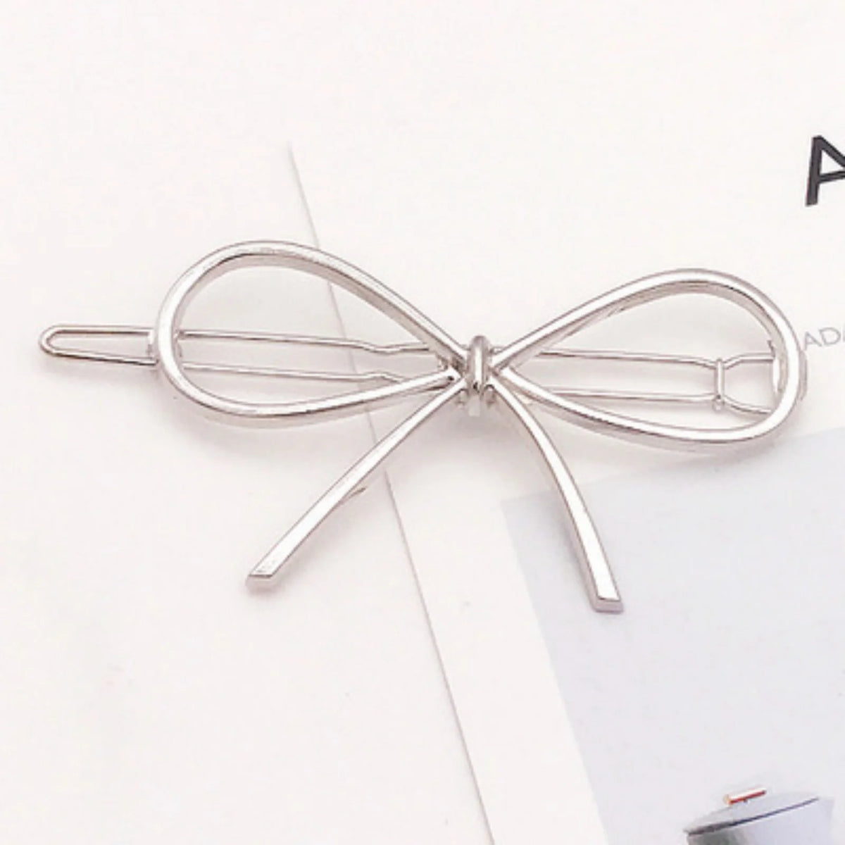 2-Pack Bow Hair Clips – Metal Alloy Butterfly Barrettes for Women Hair Clip Barrettes SWANS