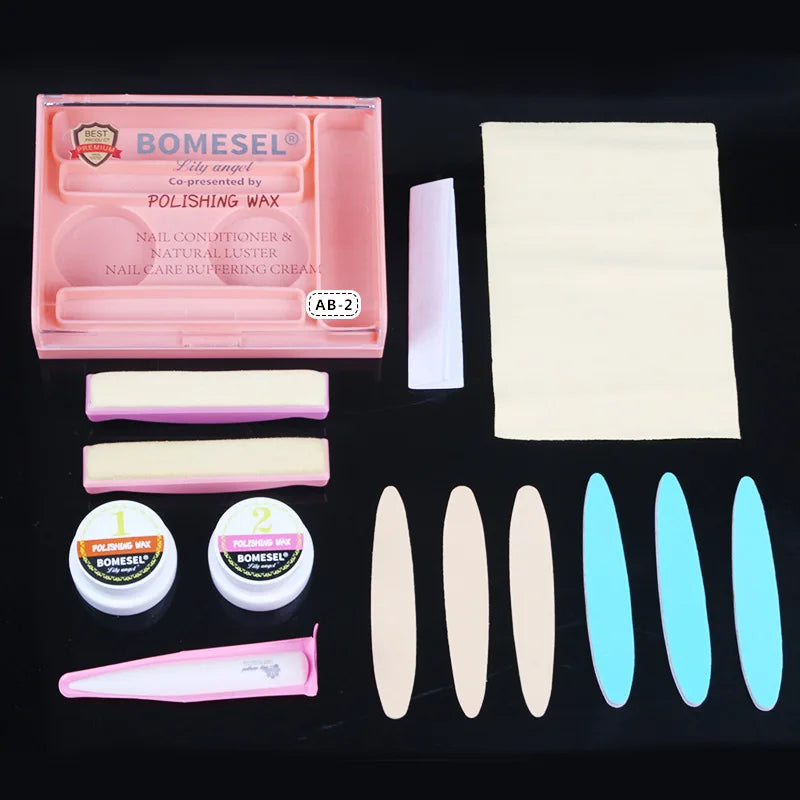 YIBER Nail Buffer Manicure Set – Polishing Blocks & Buffing Wax Nail Manicure Set SWANS Set C