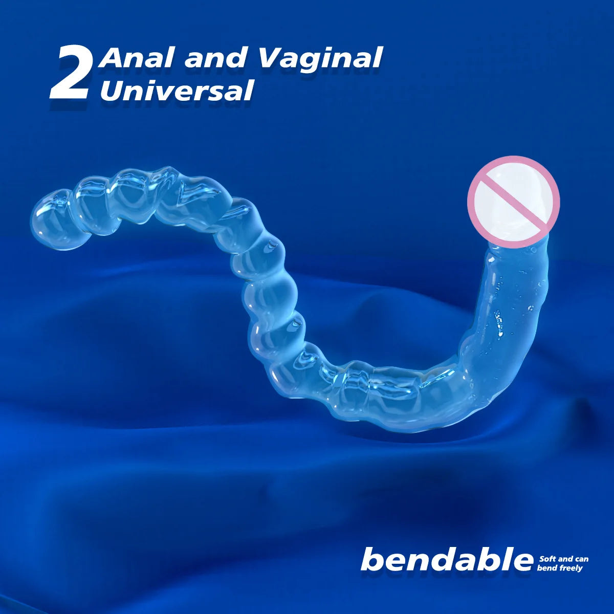U-Shape Double Head Dildo – Soft TPE Flexible Massager Personal Massager SWANS