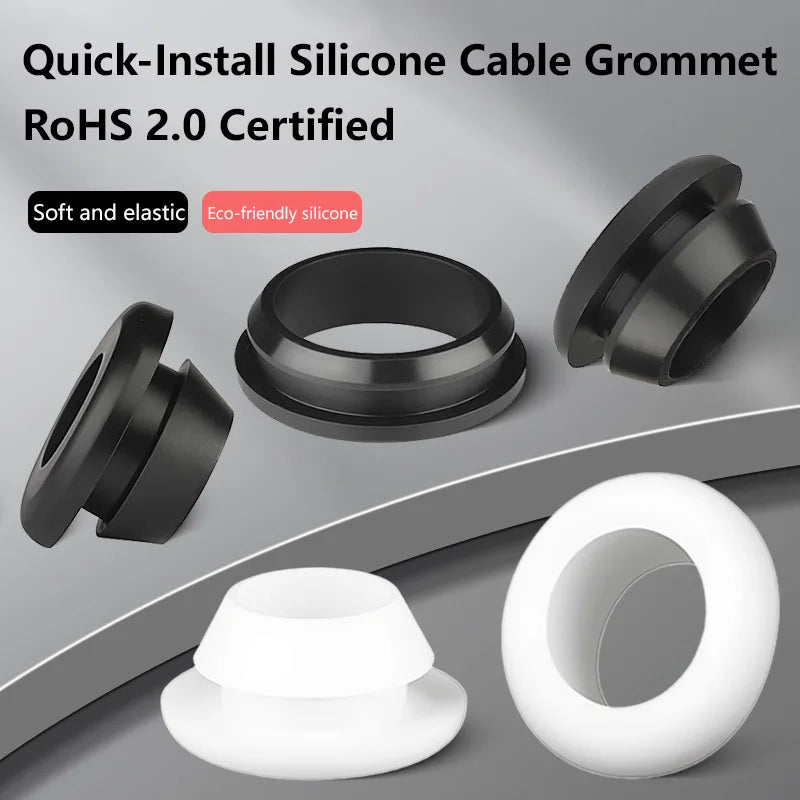 70-Piece Rubber Grommet Kit – Cable Wire Protector & Hole Seal Rubber Grommet Kit SWANS