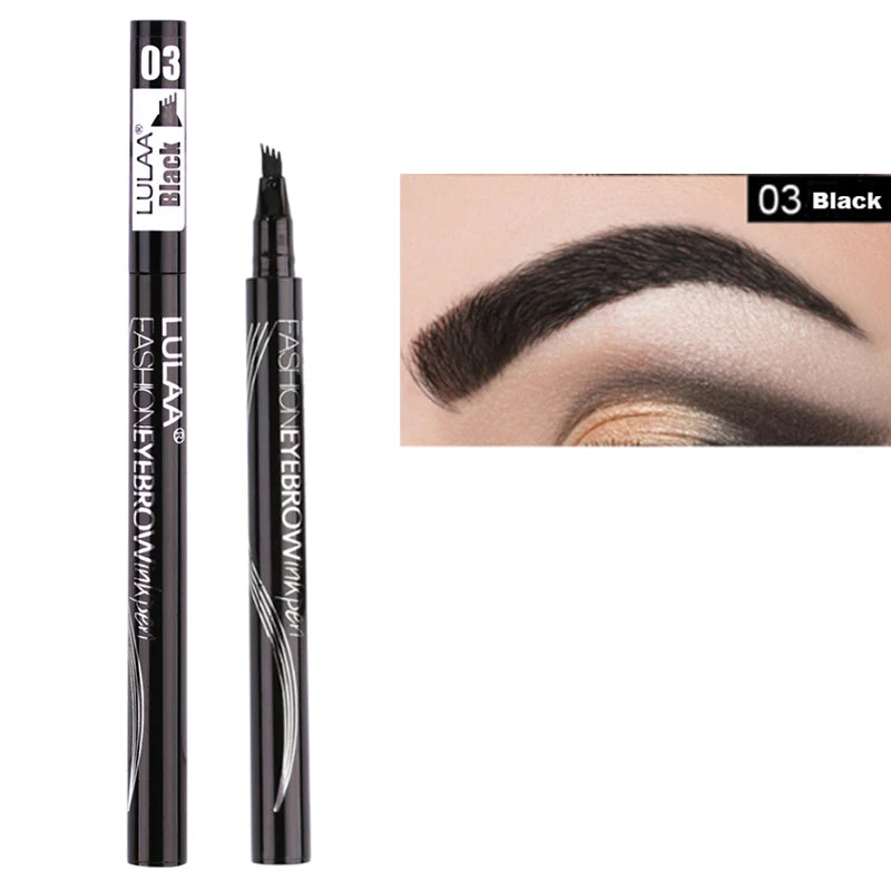 Waterproof Liquid Eyebrow Pencil – Long-Lasting Brow Tint Liquid Eyebrow Pencil SWANS 03 Black