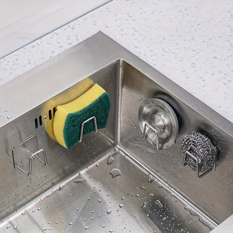 SWANS 304 Stainless Steel Kitchen Sink Sponge Holder & Drainer Sink Sponge Holder SWANS