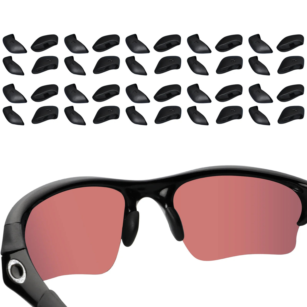 Silicone Nose Pads for Oakley Flak Jacket – E.O.S. Replacement Eyewear Accessories SWANS 10 Pairs