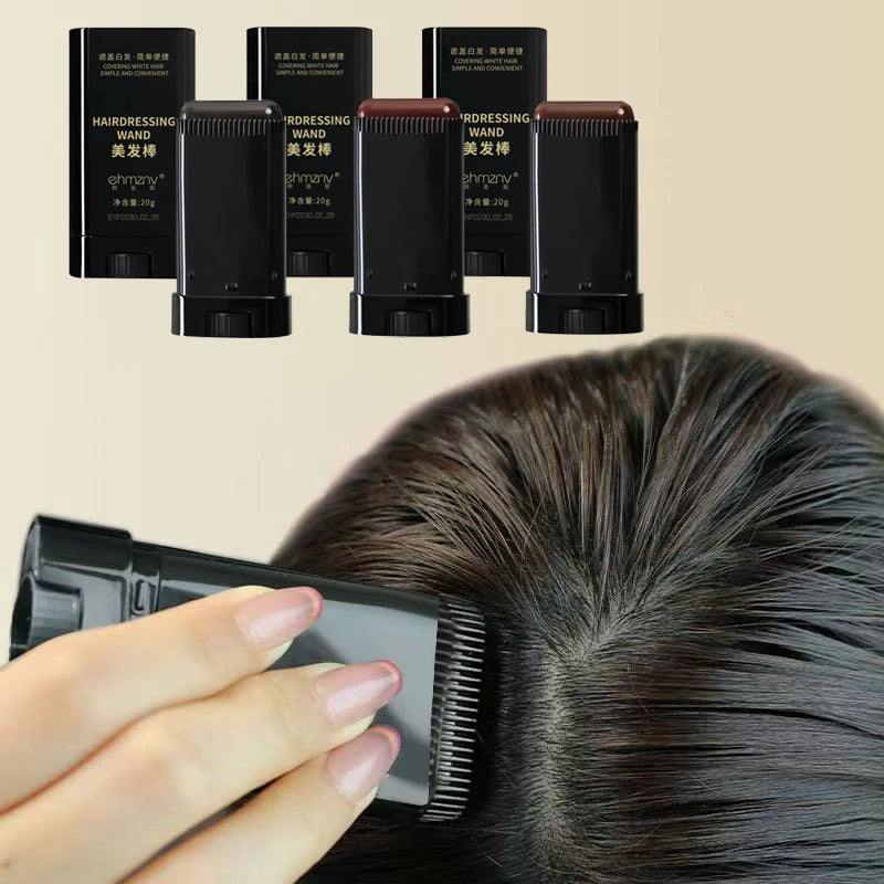 2-in-1 Temporary Hair Dye Stick with Comb – Gray Coverage Hair Dye Stick SWANS
