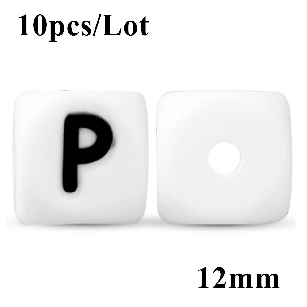 12mm Silicone Letter Beads – DIY Alphabet Jewelry Making Beads Alphabet Craft Beads SWANS P