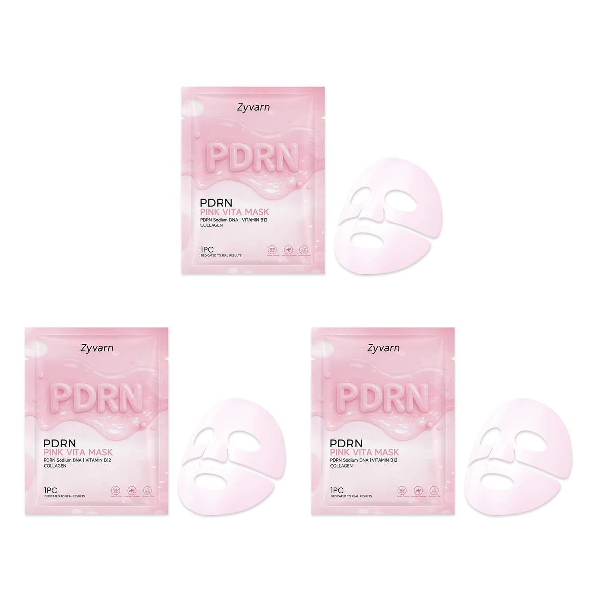 ZYVARN Collagen Face Mask – Firming, Hydrating & Brightening Collagen Face Mask SWANS 3 x1pcs in bag
