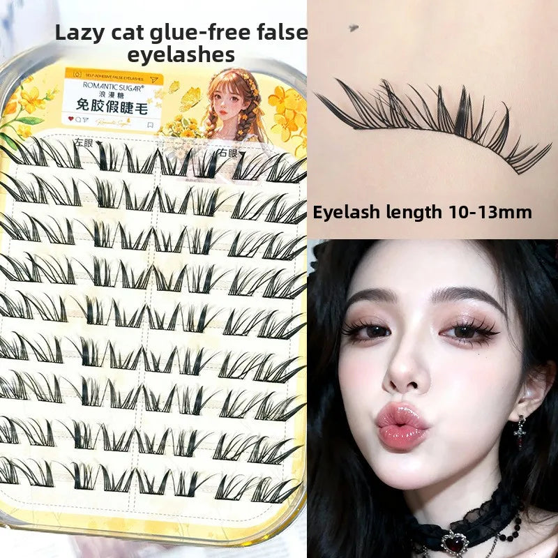 Self-Adhesive False Eyelashes – Fluffy Winged Fox 12–14mm False Eyelashes SWANS 34 C