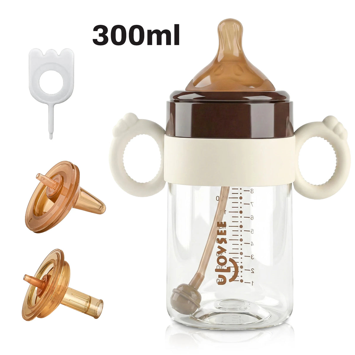 SWANS PPSU Baby Training Bottle 240ml/300ml Wide Neck & Straw Baby Training Bottle SWANS zongse-300ml