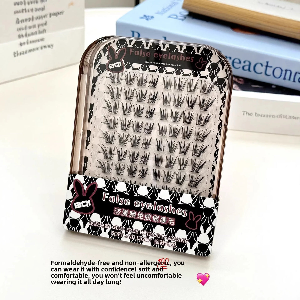 Self-Adhesive Anime False Eyelashes – Wispy Fox Eye No Glue False Eyelashes SWANS