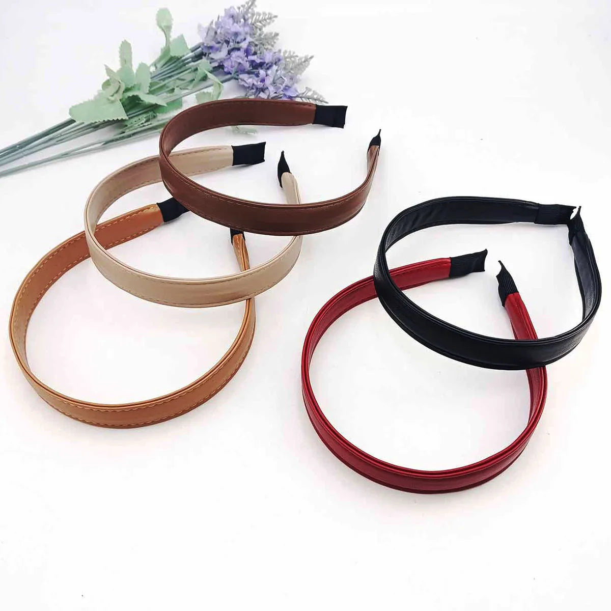 Leather Narrow Headbands for Women – 1/2/3/5 Pack Hair Bands Hair Headband SWANS
