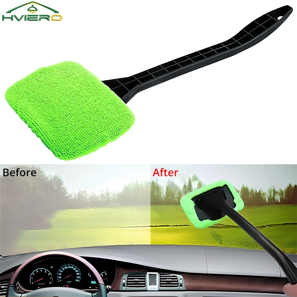 HVIERO Microfiber Car Window Cleaner Brush Long Handle Car Cleaning Brush SWANS