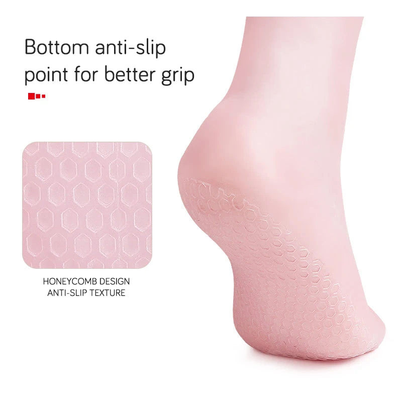 Silicone Moisturizing Gel Heel Socks – Foot Care Spa Protectors Gel Heel Socks SWANS