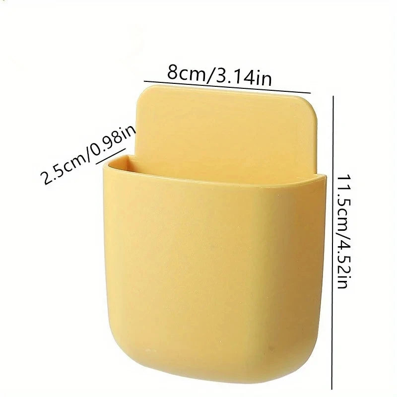 Wall-Mounted Adhesive Remote Control Storage Box Organizer Wall Storage Box SWANS 1pc
