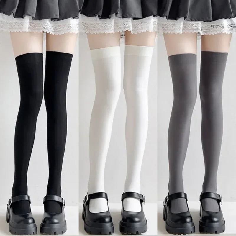 Women's Thigh High Stockings – Lolita Style Soft Knit Socks Thigh High Stockings SWANS
