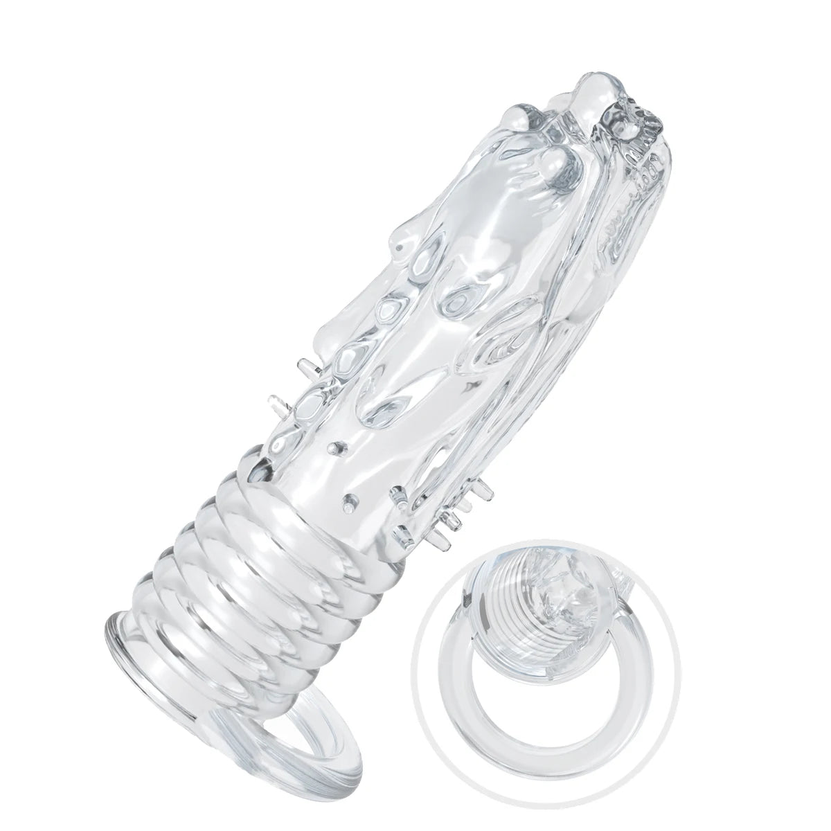 TPE Ribbed Male Extension Sleeve – Reusable Enhancer for Men Male Enhancement Sleeve SWANS