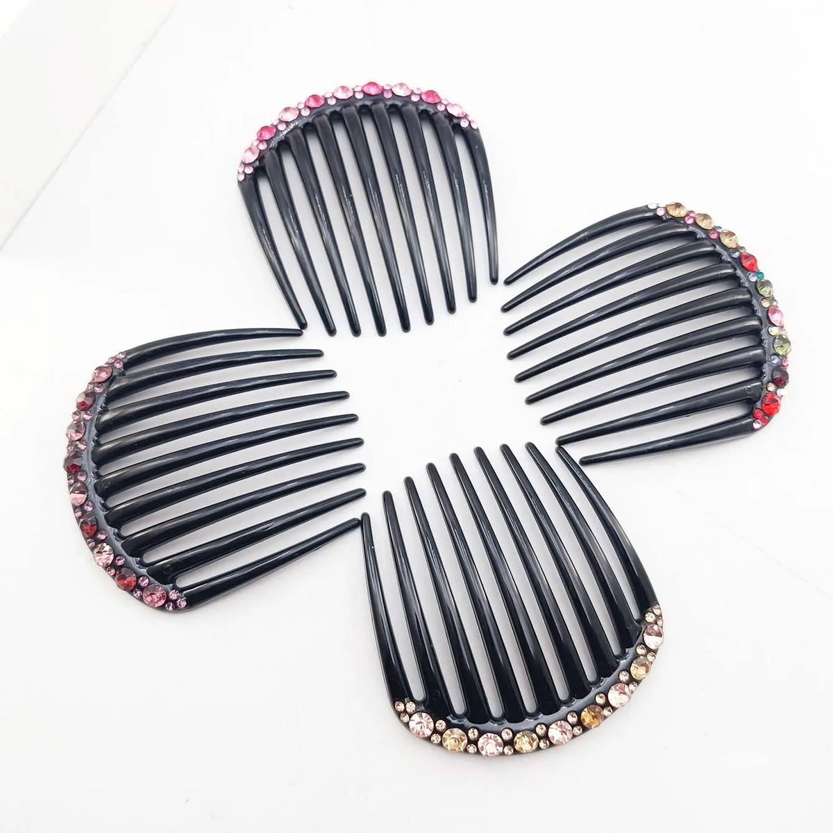 Rhinestone 9-Tooth Hair Comb – Elegant Bangs Clip for Wedding Rhinestone Hair Comb SWANS