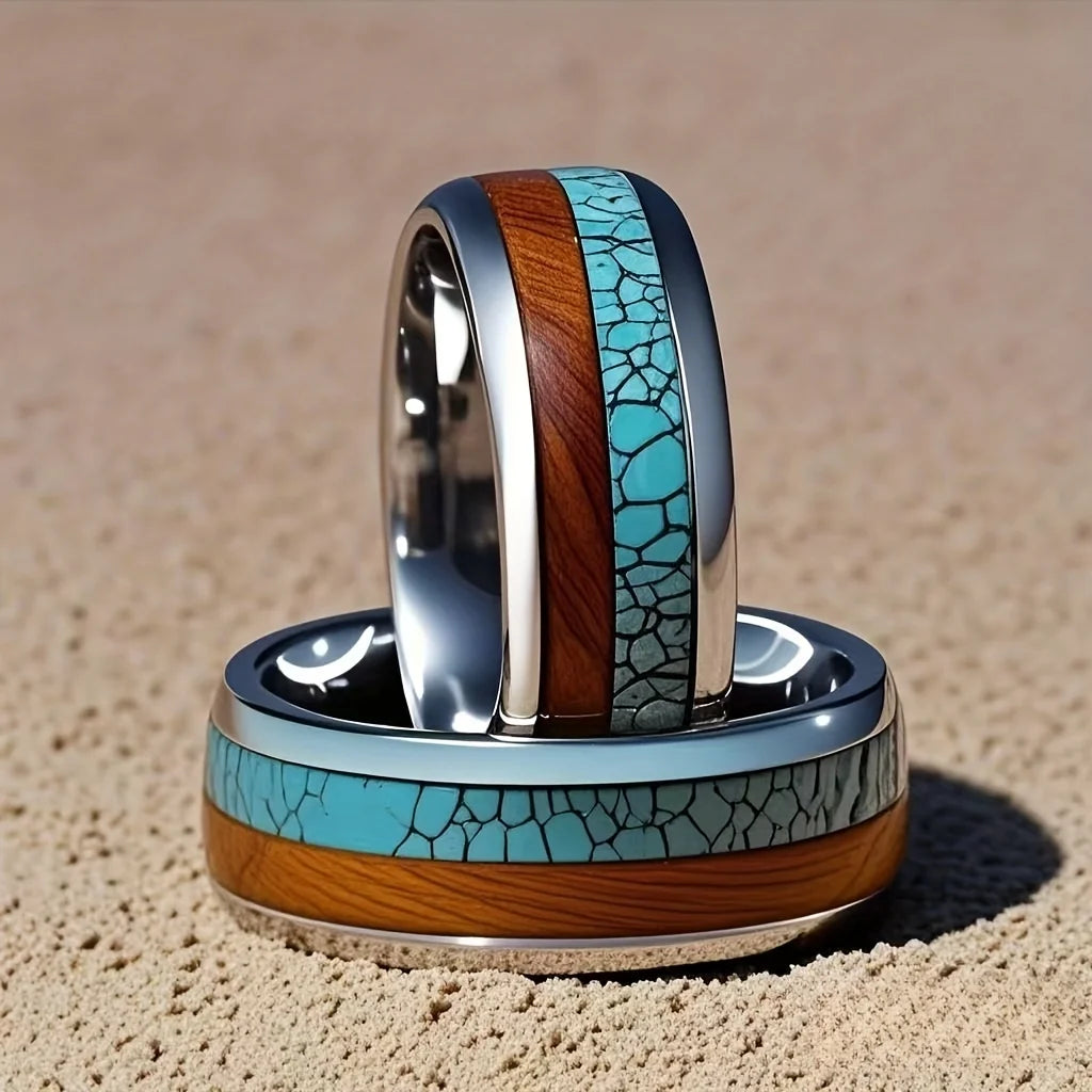 Stainless Steel Rings for Men & Couples – Classic Band Stainless Steel Ring SWANS 242 8